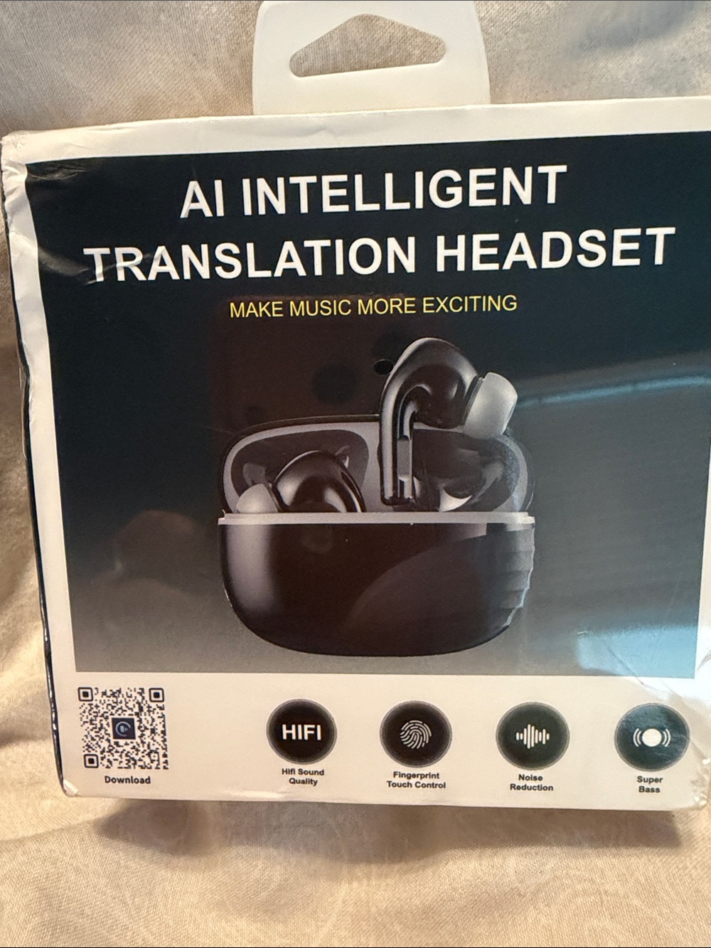 AI Intelligent Translation Headset - Black